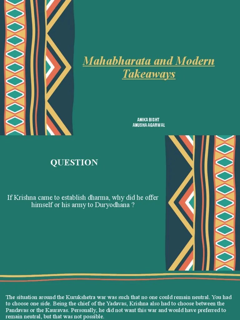 Mahabharata Practical | PDF | Mahabharata | Vaishnava Texts
