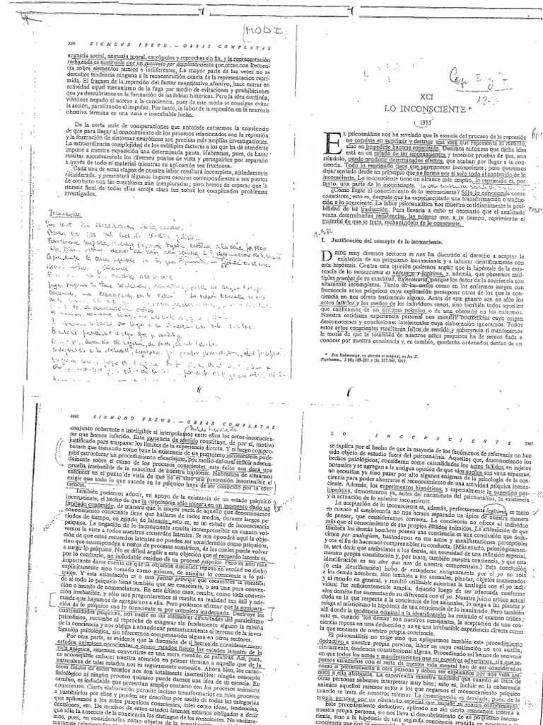 El Inconsciente Freud | PDF