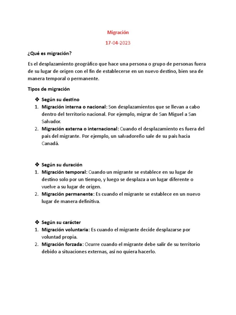 Migracion | PDF | Migración Humana | Entorno Natural