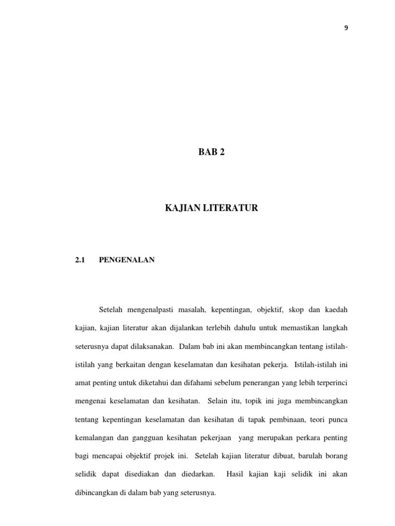 Bab ii tinjauan pustaka atau studi literatur tulis outline (kandungan) kajian literatur cara membuat. Bab 2 Kajian Literatur Pdf