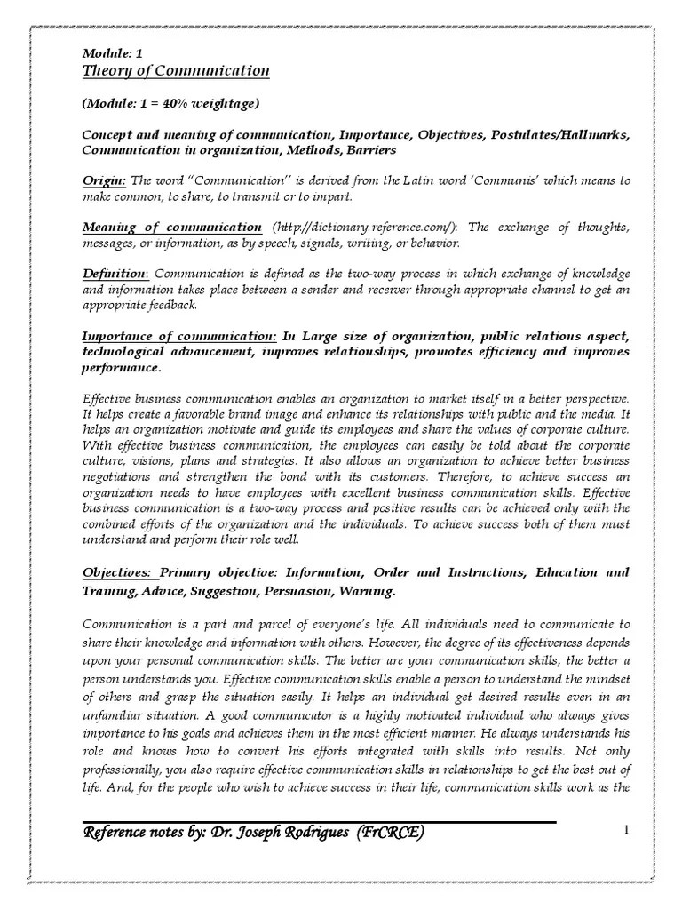 Communication Theory | PDF