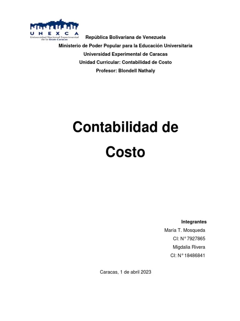 Contabilidad De Costo 2 | PDF | Contabilidad | Costo