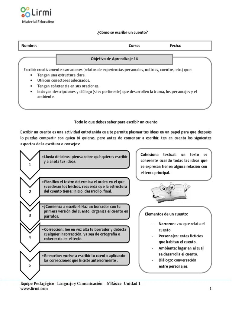 Como Escribir Un Cuento | PDF | Cuentos
