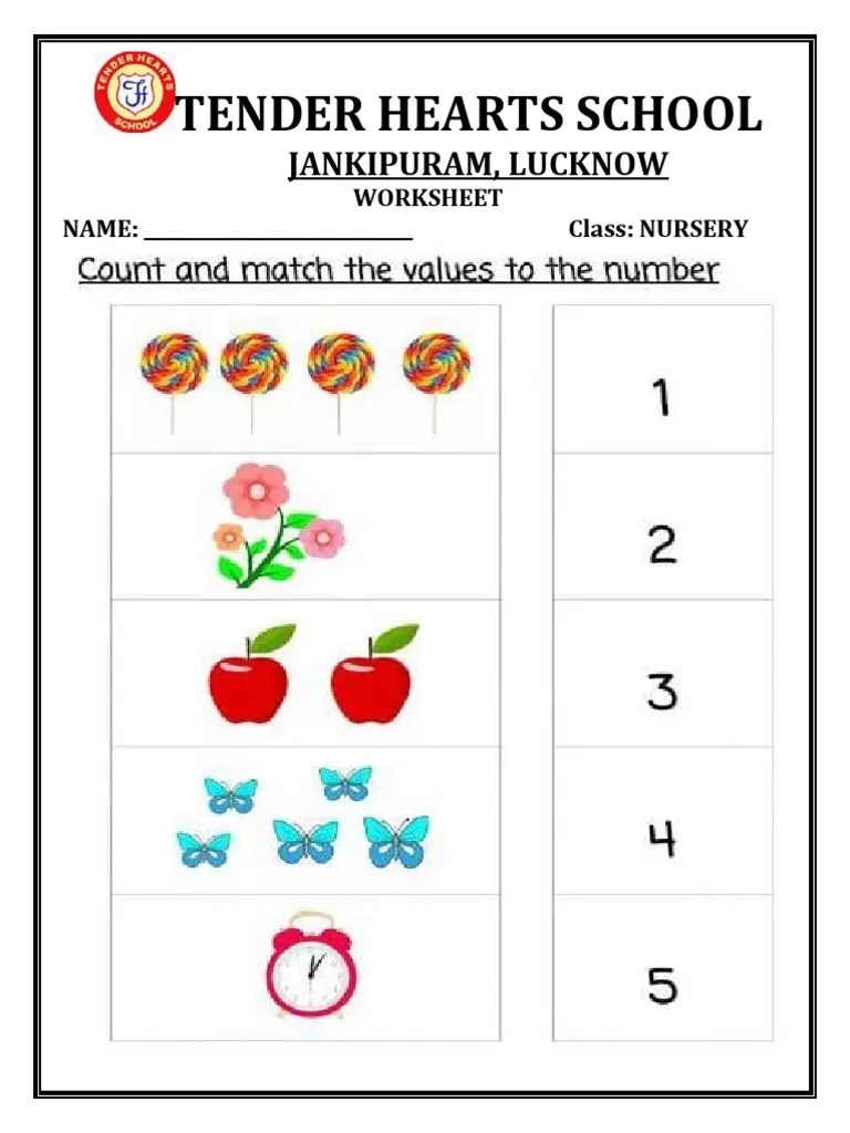 Nursery worksheet