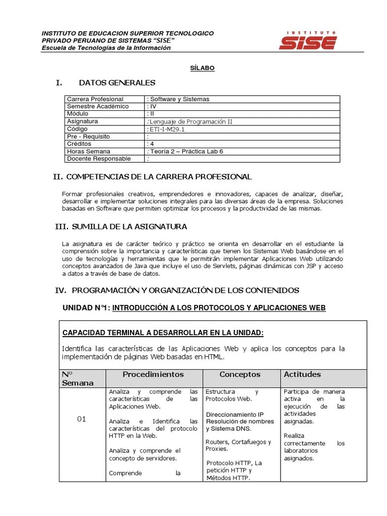 IV C - DCB Lenguaje De Programacion II - V0109 | PDF