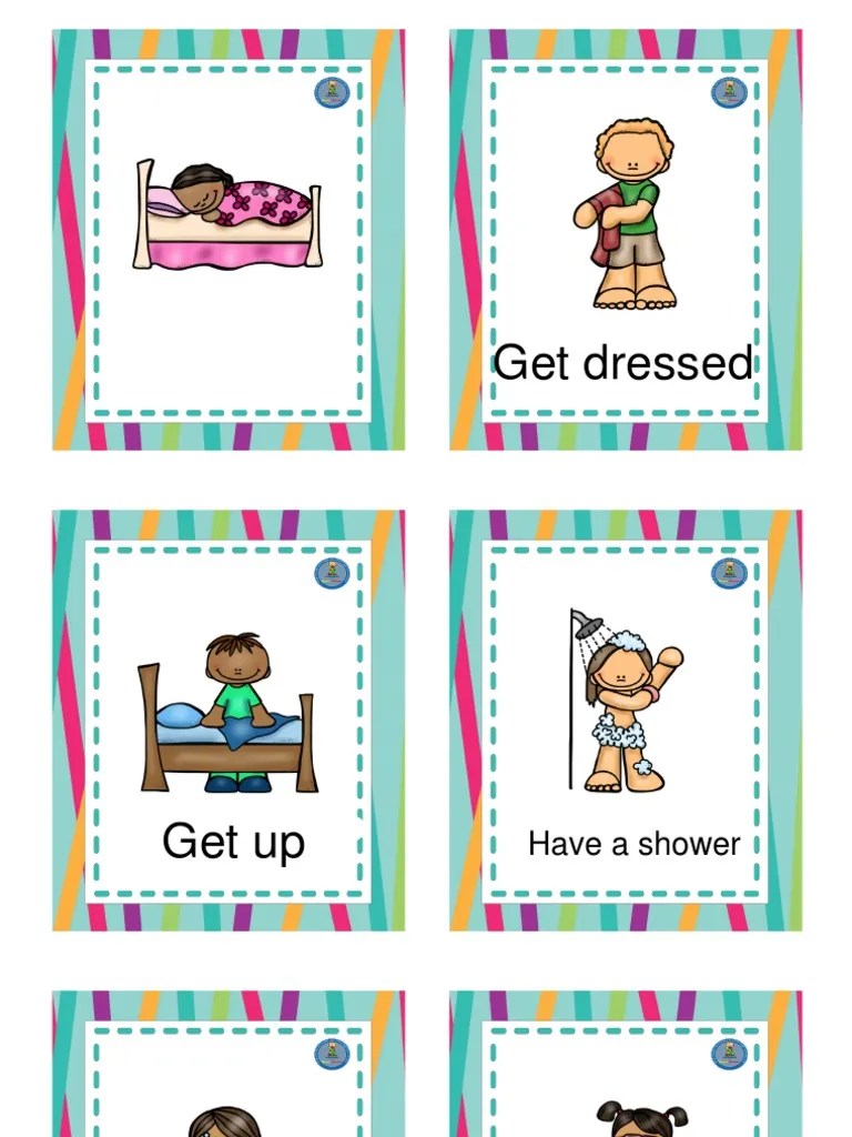 Tarjetas Rutinas Niños | PDF