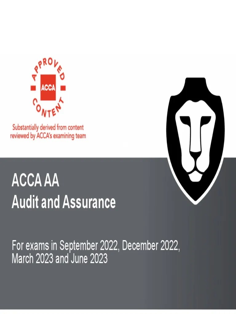 ACCA_Audit And Assurance (AA)- Chapter 1 | PDF | Financial Audit | Audit
