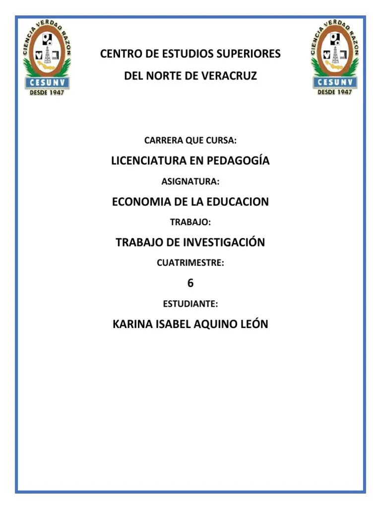 Economia De La Educacion | Descargar Gratis PDF | Division De Trabajo ...