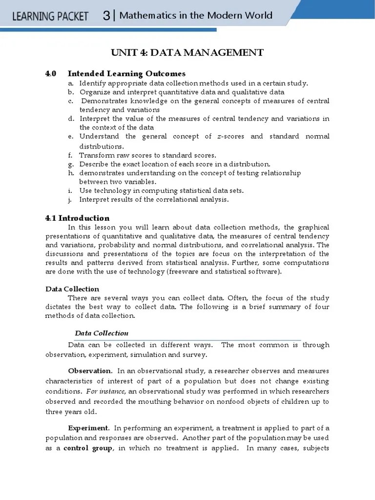 LP 3 - Data Management, Hehe | PDF | Experiment | Standard Score