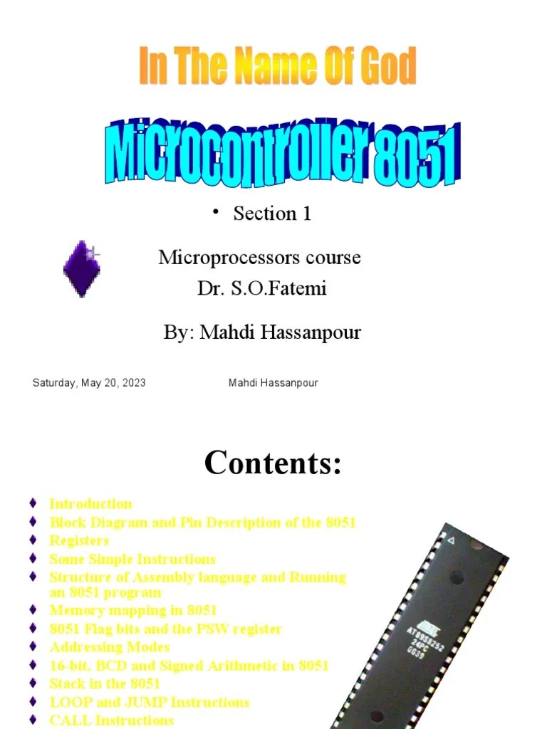 Microcontroller 8051 - 31 | PDF | Microcontroller | Microprocessor