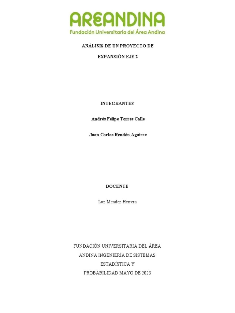Estadistica Y Probabilidad Eje 2 | PDF | Valor Esperado | Media
