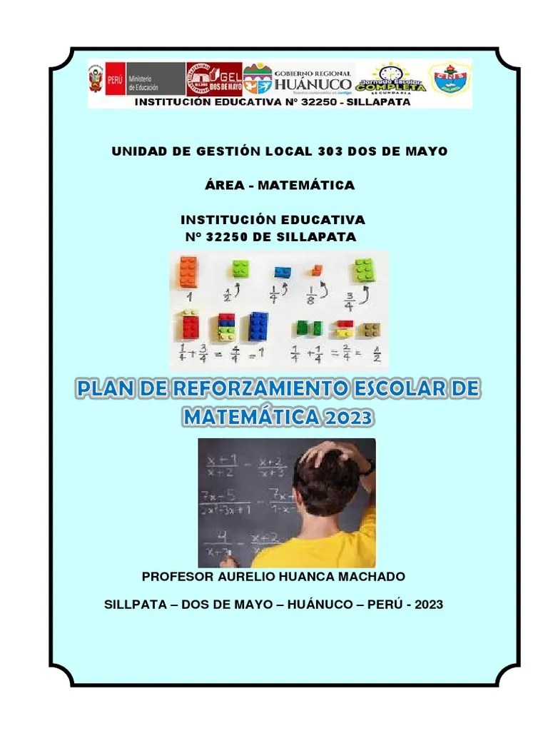 El Plan De Reforzamiento Escolar 2023 | PDF | Educación Primaria | Evaluación