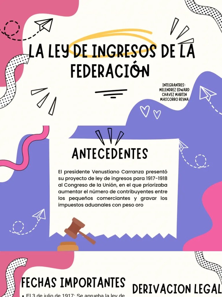 La Ley De Ingresos De La Federación | PDF
