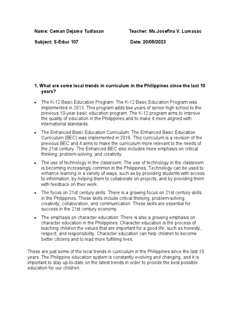 Learning Task 5 | PDF | Educational Assessment | Curriculum