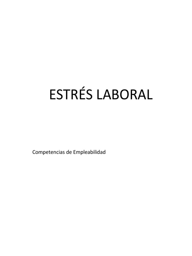 Estres Laboral | PDF | Estrés (biología) | Sicología