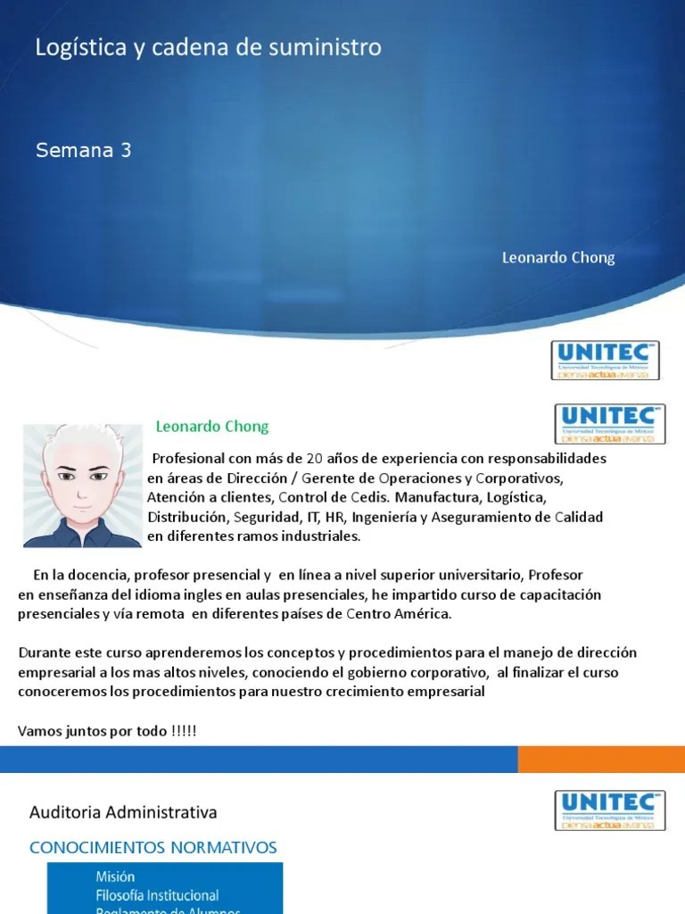 Logistica Y Cadena De Suministro Unidad 3 | PDF | Logística | Planificación