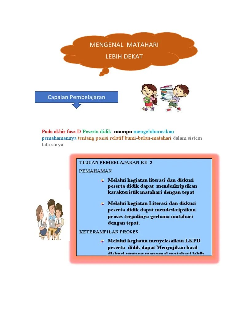 3b. Materi Mengenal Matahari | PDF