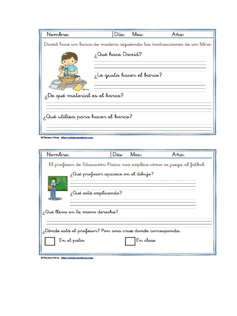 Ficha Comprensión Lectora | PDF