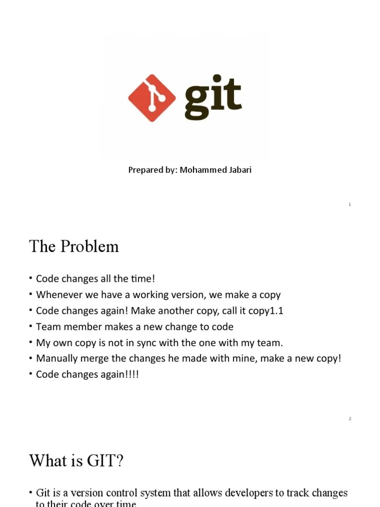 Prepared By: Mohammed Jabari | Download Free PDF | Version Control ...