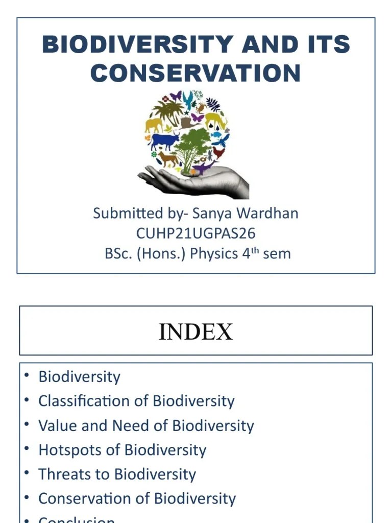 Biodiversity And Its Conservation | PDF | Biodiversity | Conservation ...