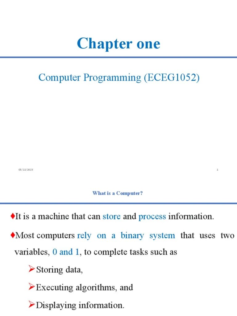 Chapter 1 | PDF | Computer Programming | Programming