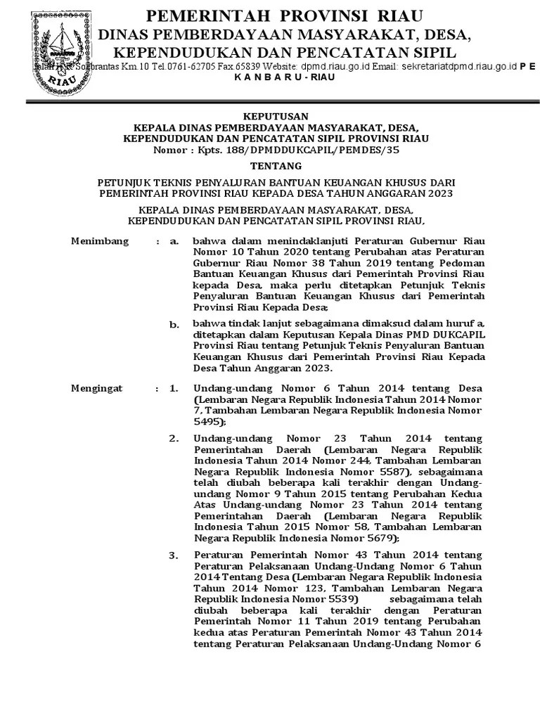 SK Juknis Final Tahun 2023 | PDF