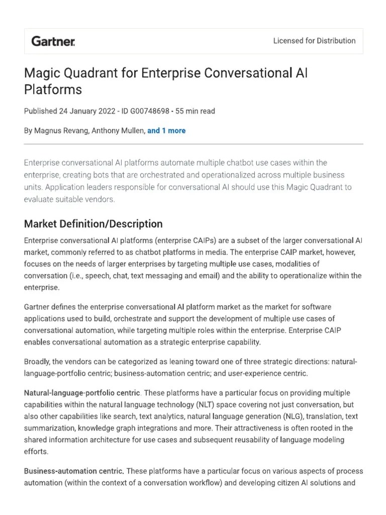 Gartner Conversational AI | PDF