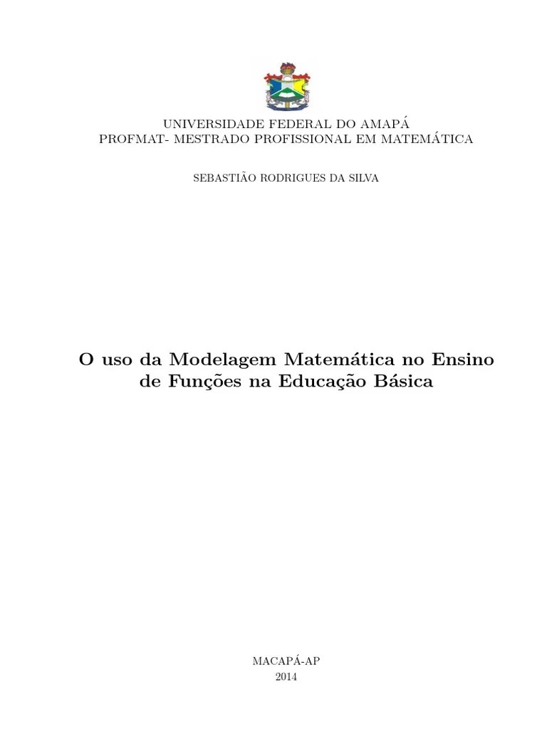 O Uso Da Modelagem Matemática No Ensino De Funções Na Educação Básica 1 | PDF | Aprendizado ...