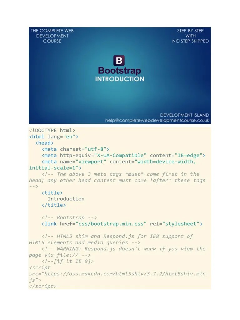 129 Bootstrap Chapter Roadmap And Full Source Code | PDF | Bootstrap ...