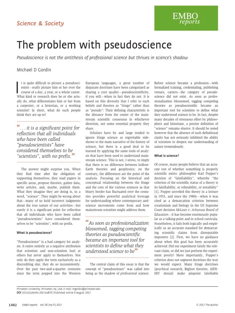 The Problem With Pseudoscience | PDF | Pseudoscience | Science