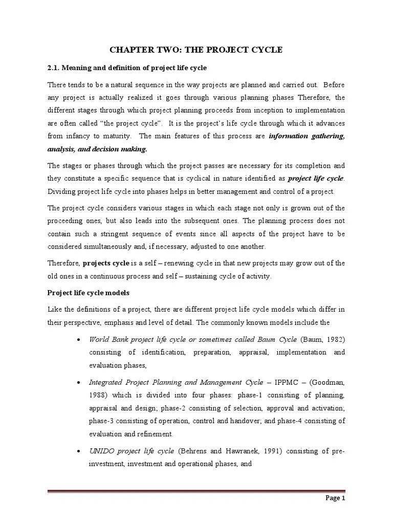 Project Chapter 2 | Download Free PDF | Feasibility Study | Project ...