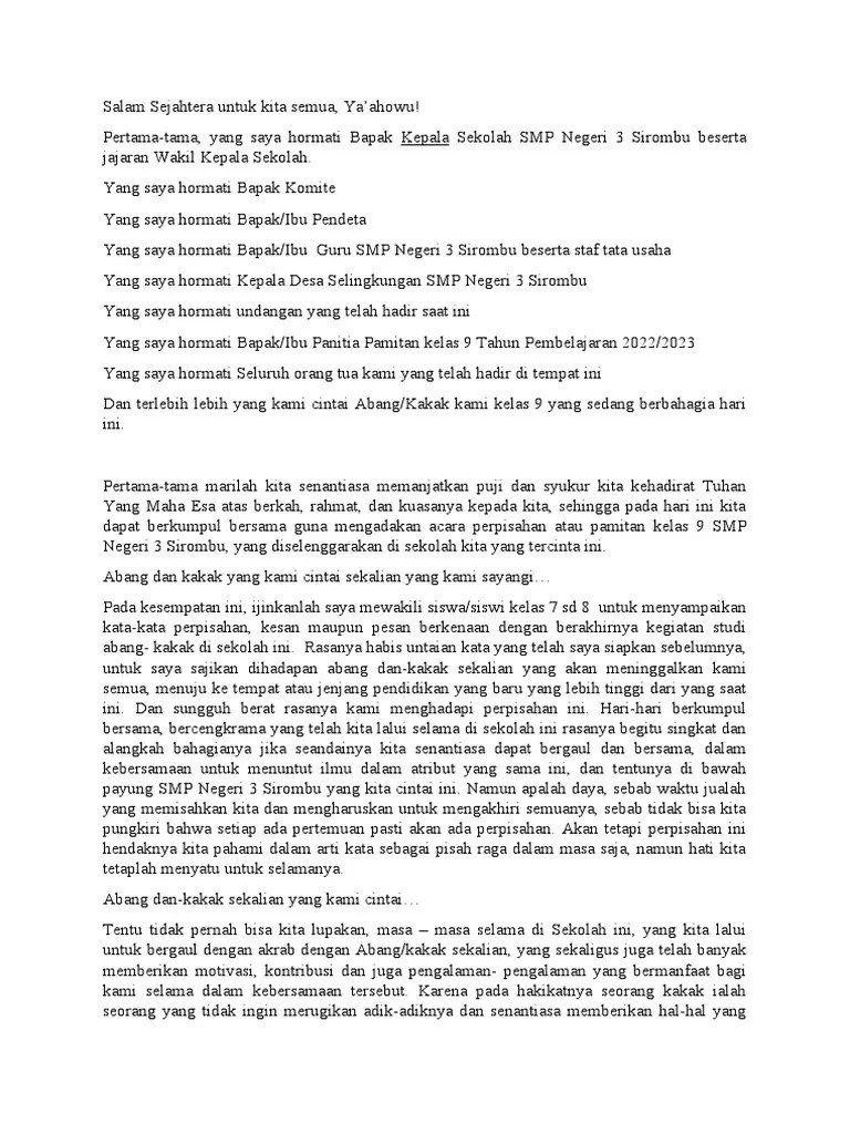 Kesan Pesan Adik Kelas | PDF