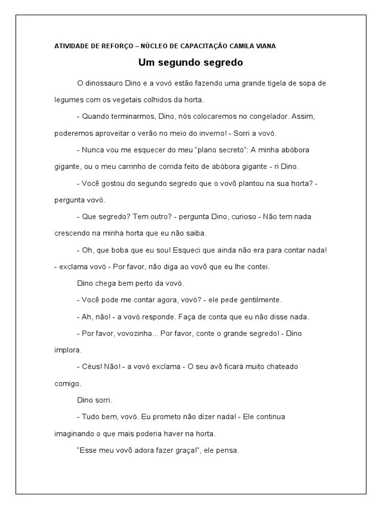 01 Atividade De Reforço 2 Ano | PDF