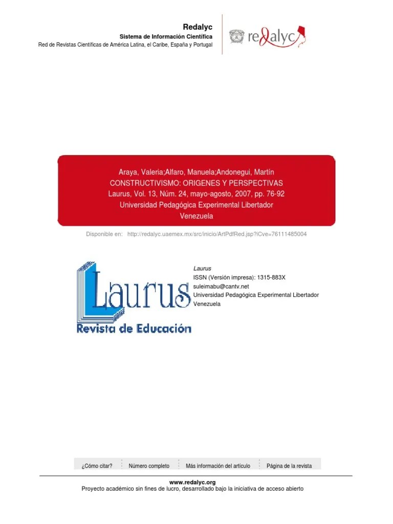 Constructivismo Como Teoria Y Metodo De Enseñanza. | PDF | Conocimiento ...