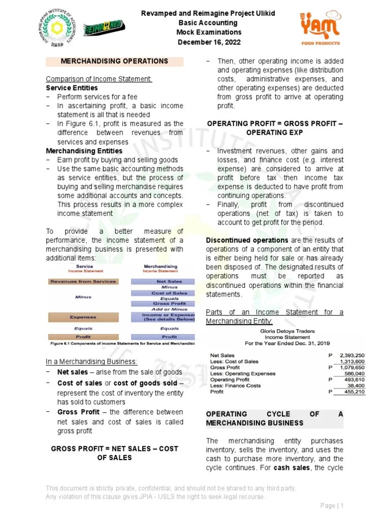 Basic Accounting Handouts (LS 2) | PDF | Business Process | Business