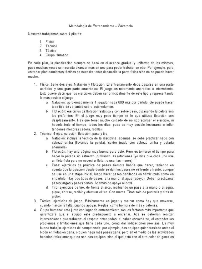 Libro Metodología De Entrenamiento | PDF | Nadando