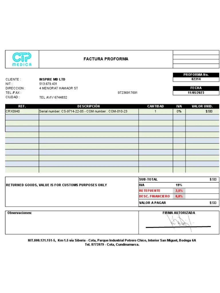 Factura Proforma | PDF