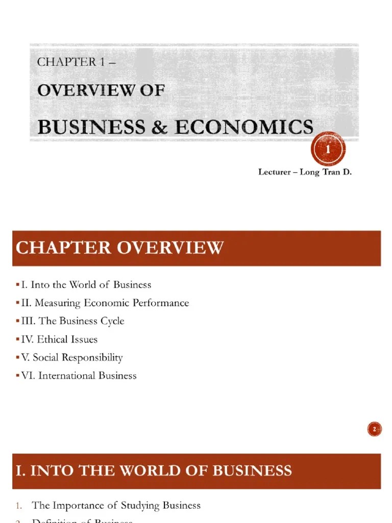 Overview Of Business Economics | PDF
