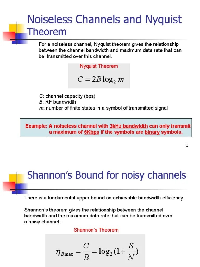 Shannon Limit | PDF | Bandwidth (Signal Processing) | Bit Rate