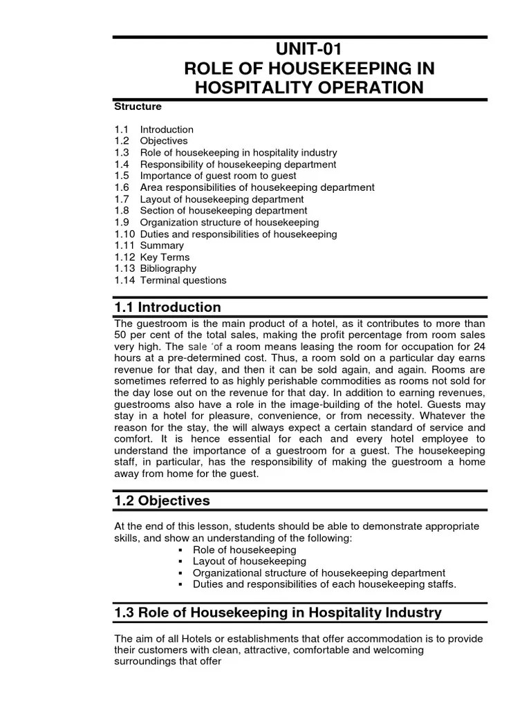 Housekeeping Study Material | PDF | Housekeeping | Laundry