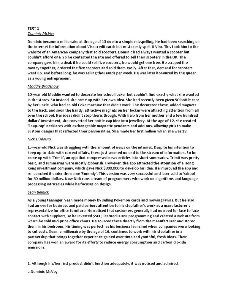 Latihan Literasi Bahasa Inggris | PDF