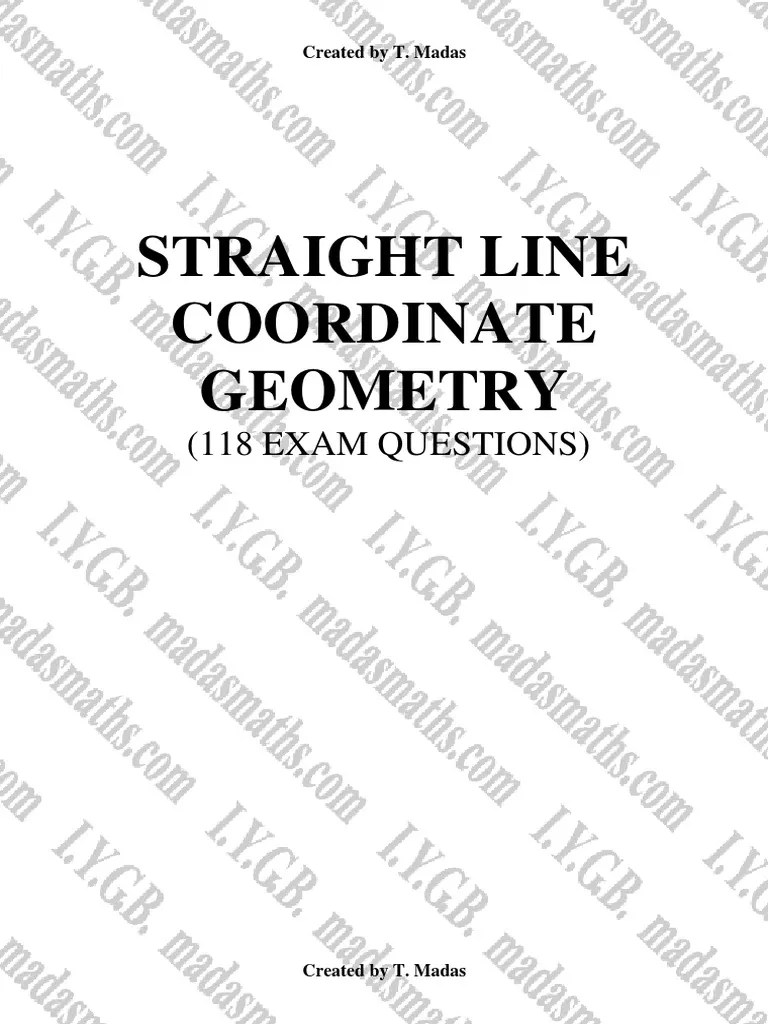 Line Coordinate Geometry Exam Questions | Download Free PDF | Line ...