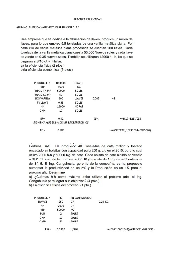 Practica Calificada 1 | PDF