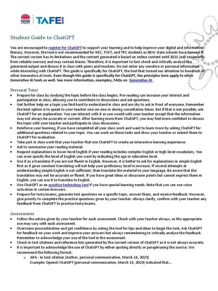 Student ChatGPT Usage Guide | PDF