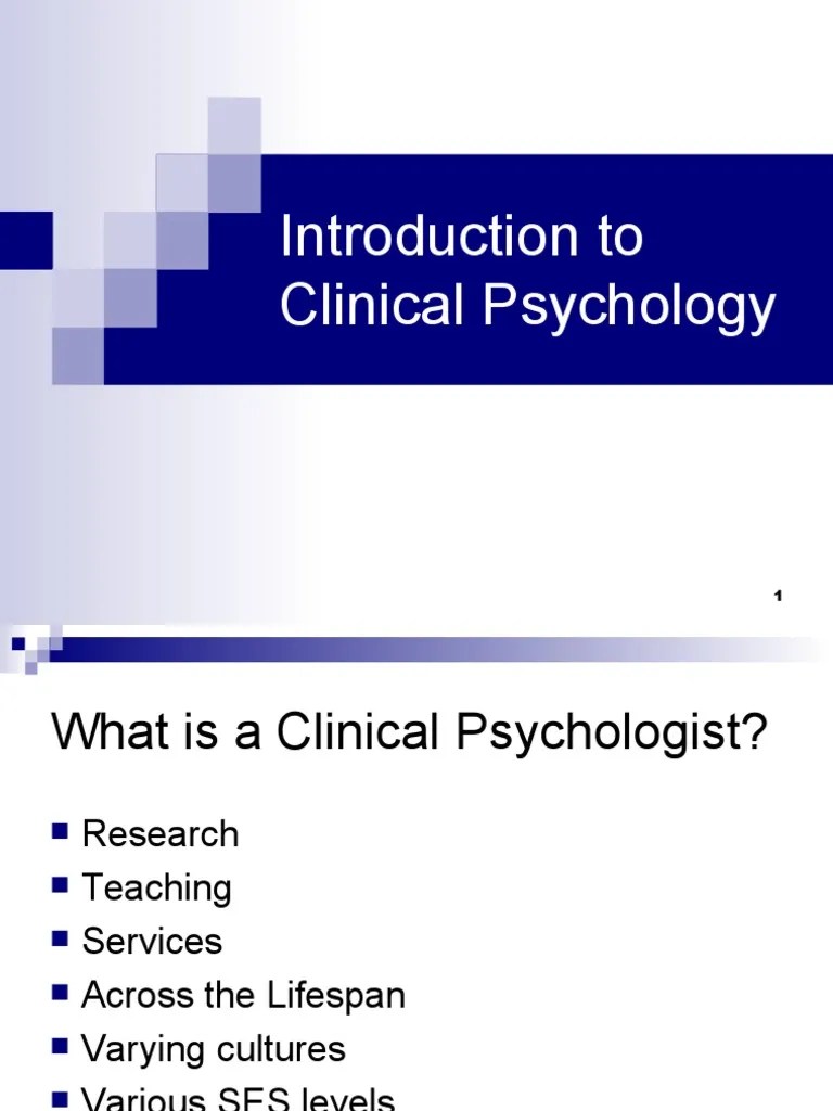 Introduction To Clinical Psychology Notes 1 | PDF | Clinical Psychology ...