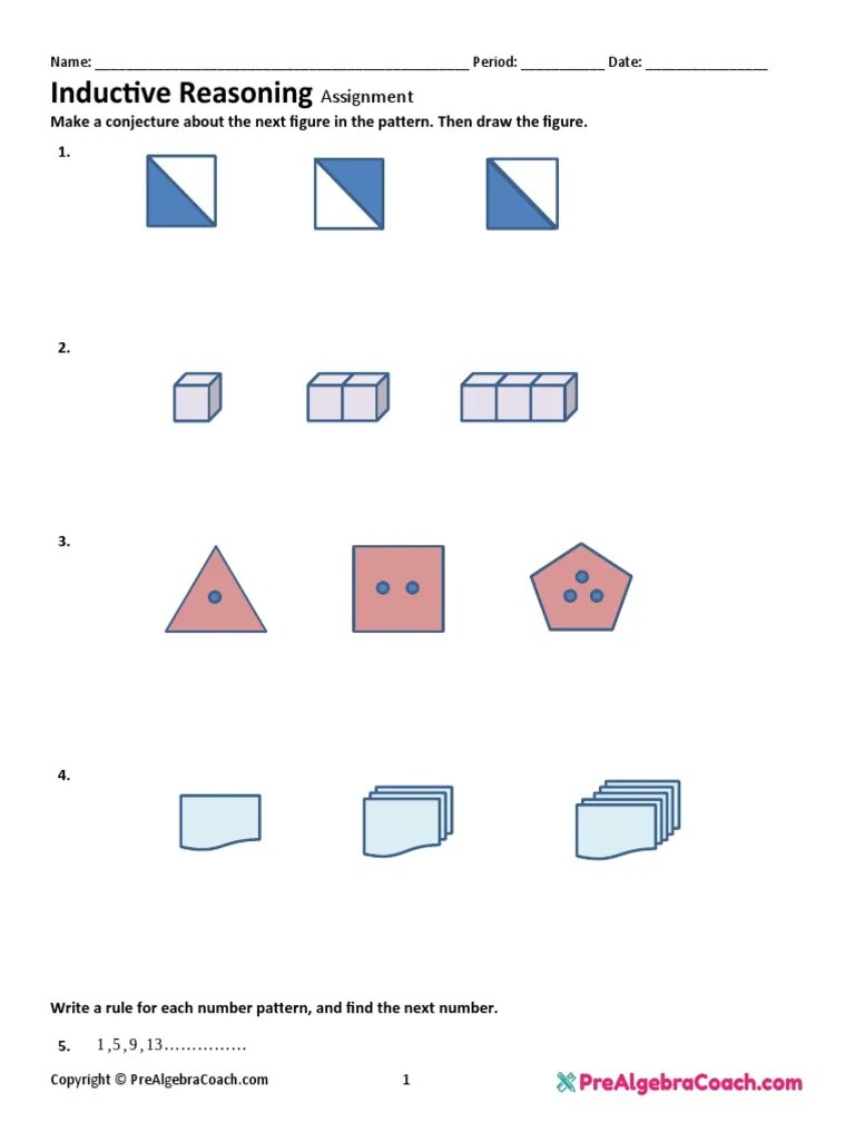Assignment Inductive Reasoning PDF | PDF | Elementary Mathematics | Arithmetic