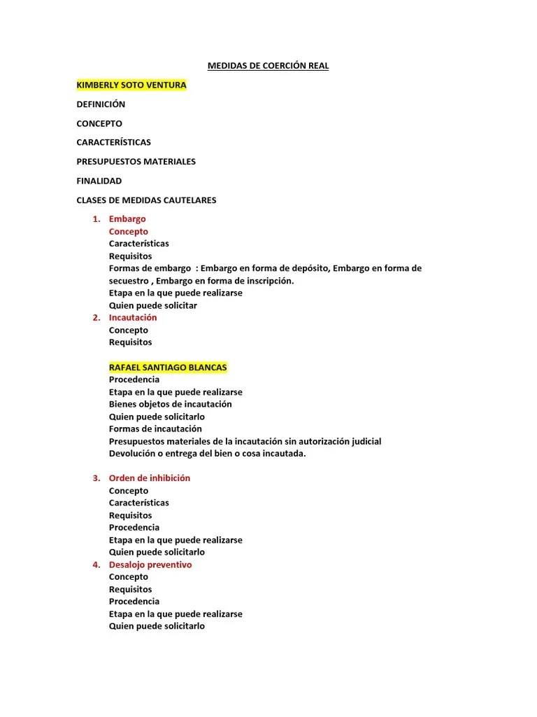 Medidas De Coerción Real | PDF