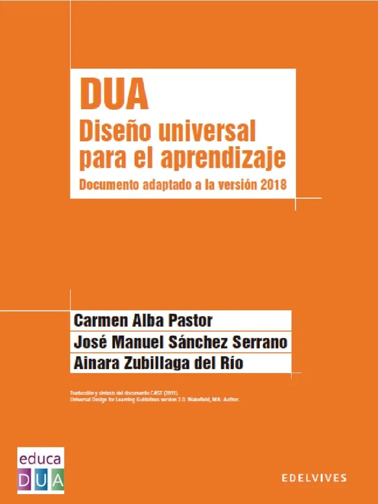 DUA-Diseño Universal Para El Aprendizaje - Adaptado-V-2018-Rev2023 | PDF | Plan De Estudios ...