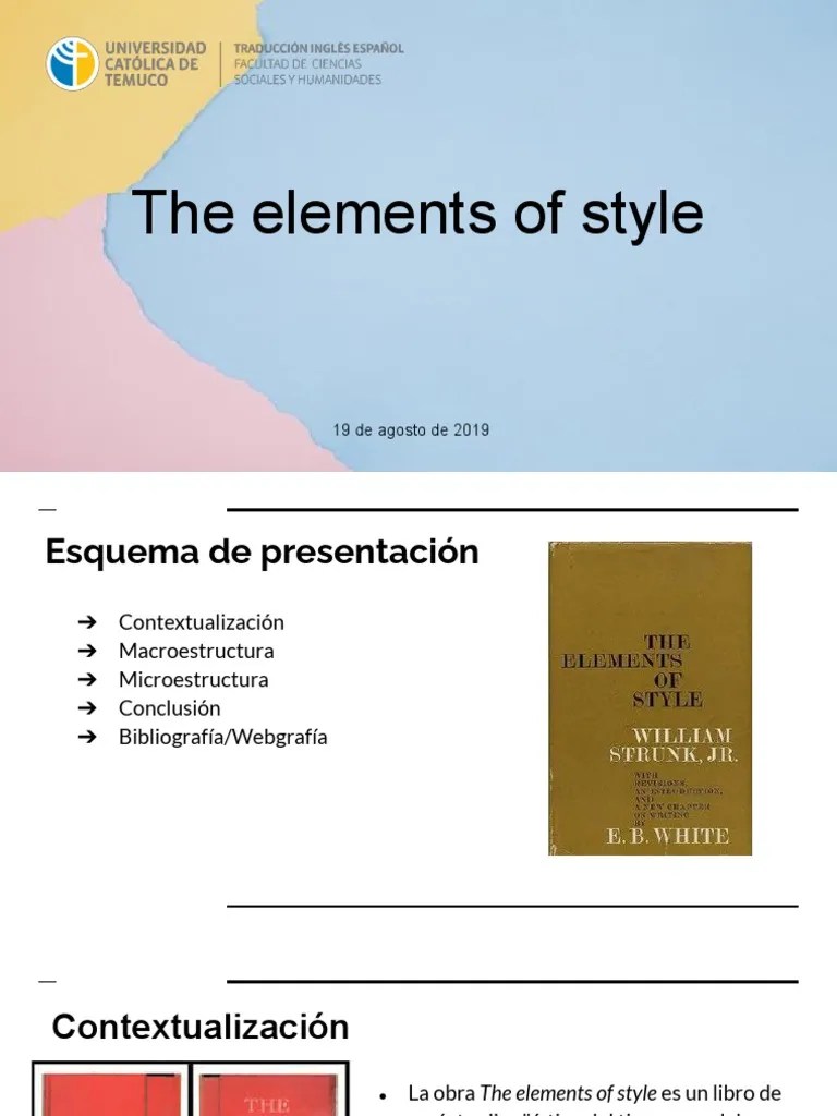 Book The Elements Of Style | PDF | Comunicación Escrita | Escritura
