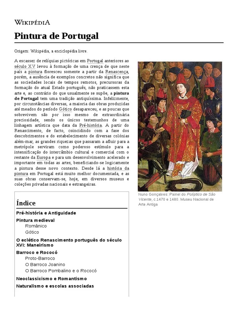 Pintura De Portugal | PDF | Renascimento | Barroco